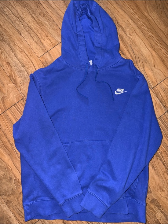Nike Other - Nike Men’s Blue Crewneck Hoodie with White Swoosh